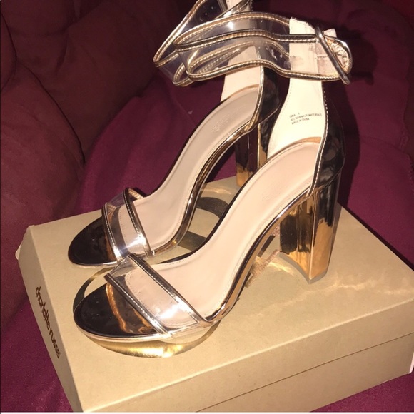 charlotte russe rose gold shoes